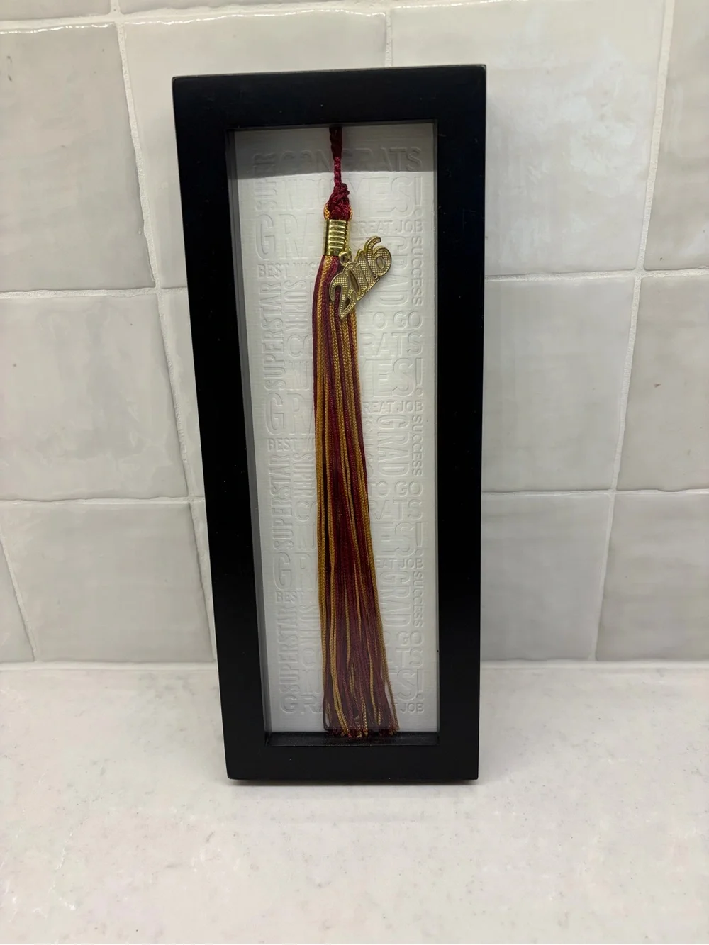 Graduation Tassel Black Wood Display Frame